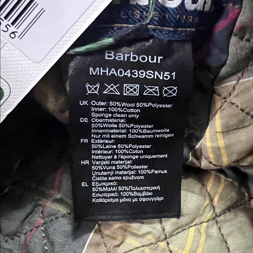 Barbour Brown Wool Driver Cap - Men's Accessory - Picture 6 of 6
